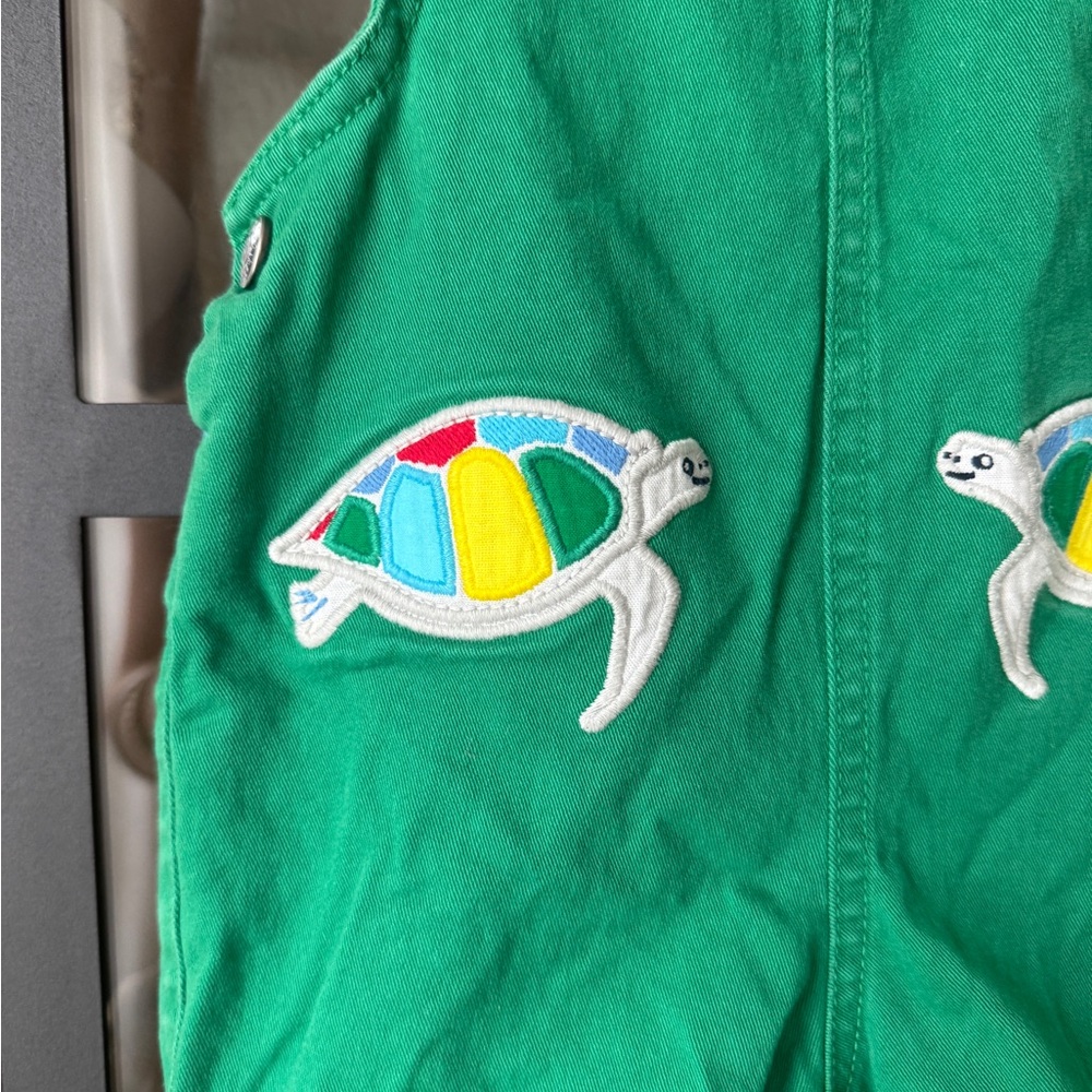 Baby Boden turtle applique overalls shortall romper mini toddler boy embroidered - Picture 4 of 6